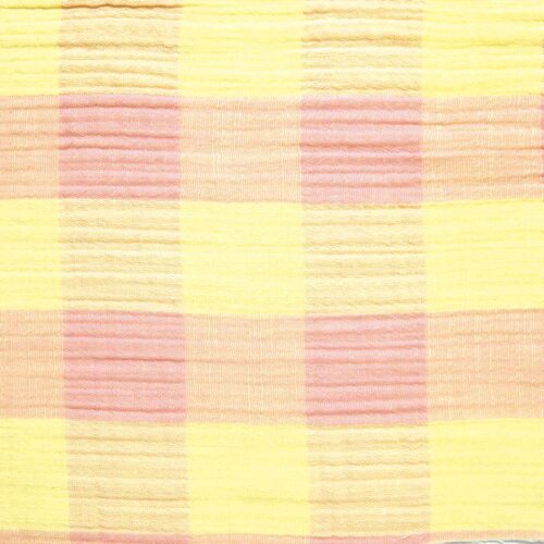 Musselin - Vichy Pink & Yellow