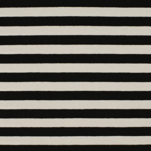 Jersey - Querstreifen schwarz-weiß 1cm