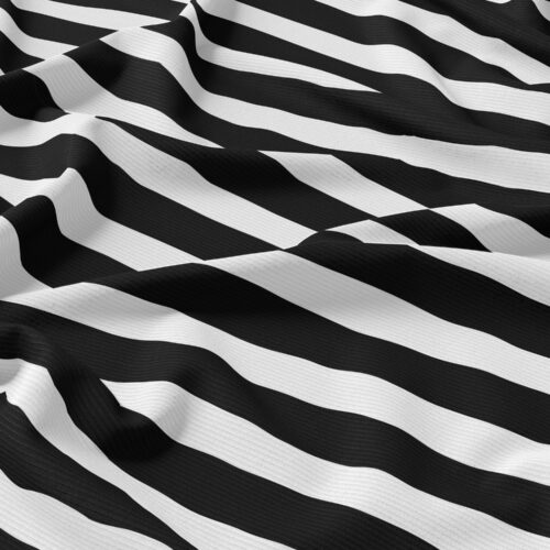 Ribjersey - Streifen schwarz-weiß