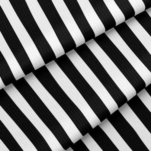 Ribjersey - Streifen schwarz-weiß