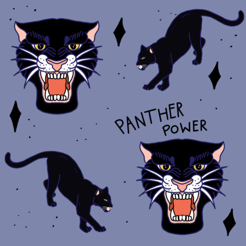 King Kids Designs - Panther blaugrau