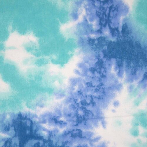 Viskose - Tie-Dye Turquoise Ocean