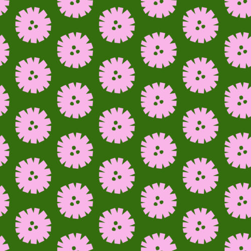 Lisa Jasmin Bauer - Circle Flowers - Green & Pink