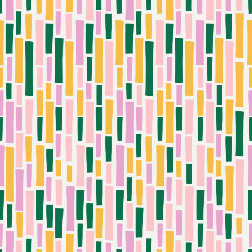 Lisa Jasmin Bauer - Paper Stripes - Yellow, Green, Lilac & Rose