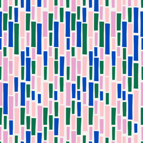 Lisa Jasmin Bauer - Paper Stripes - Blue, Green, Lilac & Rose