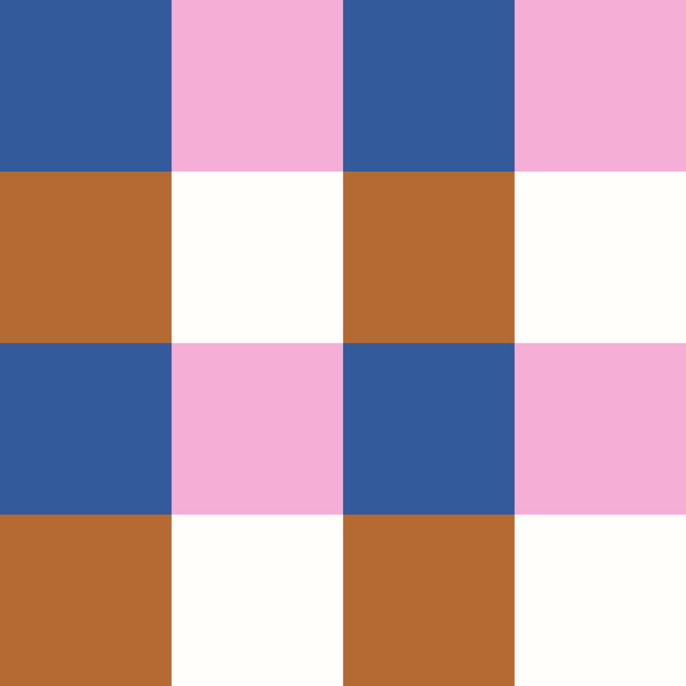 Lisa Jasmin Bauer - Chequers - Blue, Brown & Pink